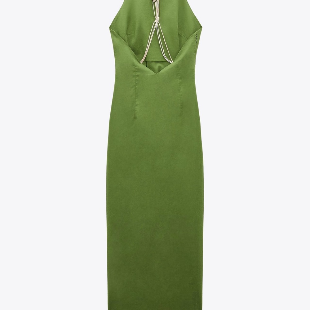 Zara limited edition macrame beaded backless maxi dress - Picture 9 of 12
